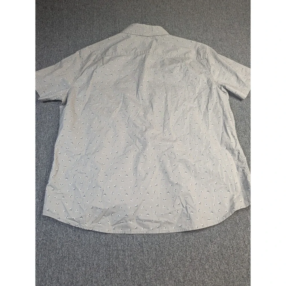 Goodfellow & Co Mens‎ XL Slim Fit Short Sleeve Button Down Shirt Gravel Gray NWT